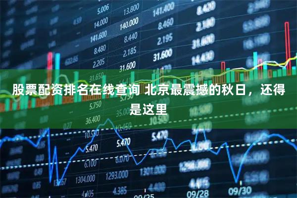 股票配资排名在线查询 北京最震撼的秋日，还得是这里