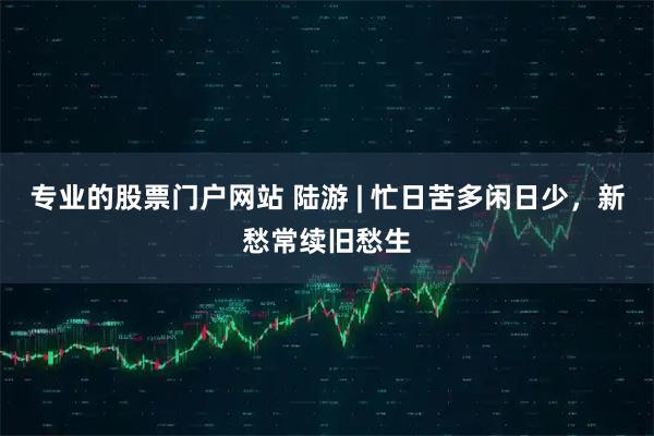 专业的股票门户网站 陆游 | 忙日苦多闲日少，新愁常续旧愁生